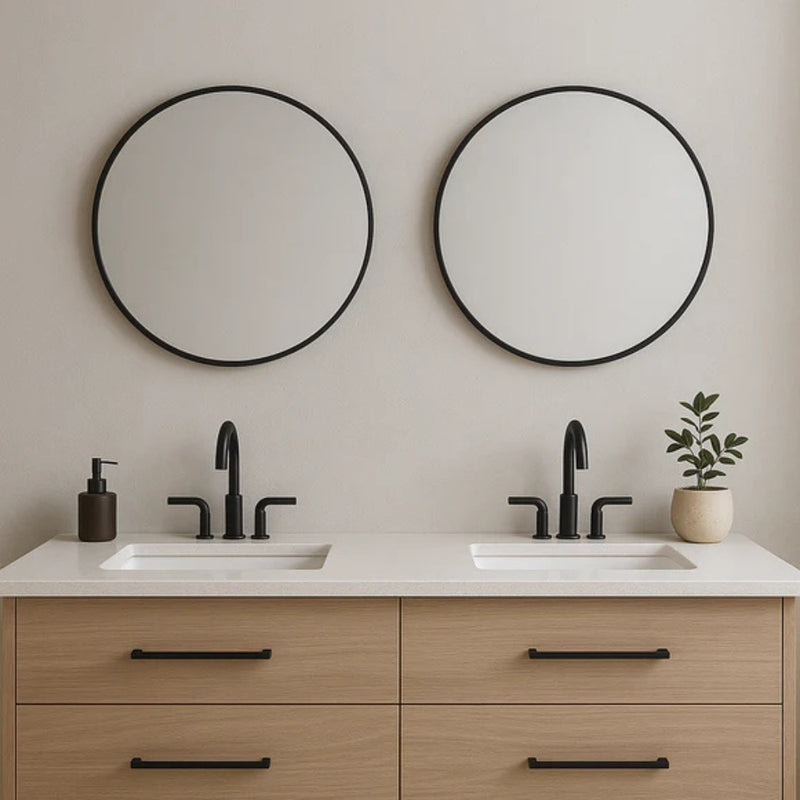 Essentials Urban Round Black | Gold Mirror 3 Sizes