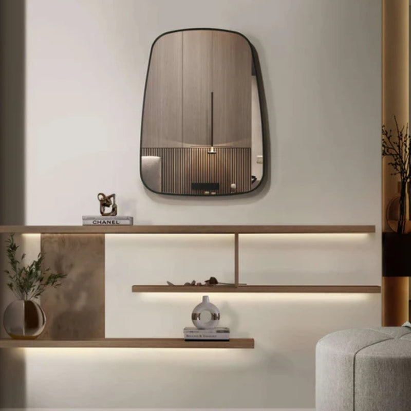 Essentials Style Irregular Black | Gold Mirror - Lighting.co.za