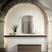 Essentials Style Irregular Black | Gold Mirror - Lighting.co.za