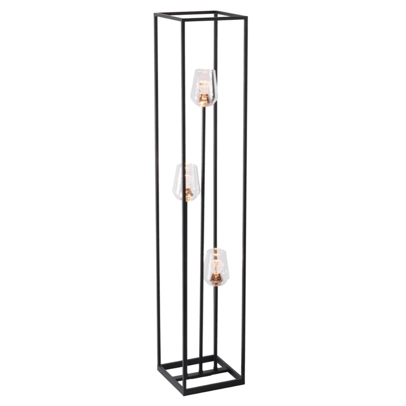 Mason Black And Glass Lantern LED Floor Lamp