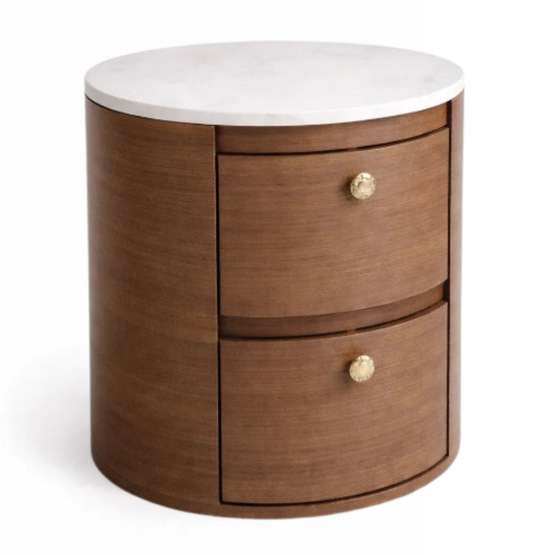Luna Marble Top Bedside Table