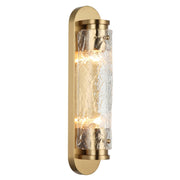 Glacier Clear Glass and Gold Wall Light - Lighting.co.za
