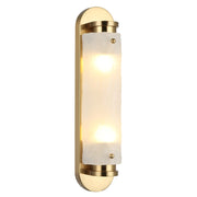 Glacier Frosted Glass and Gold Wall Light - Lighting.co.za