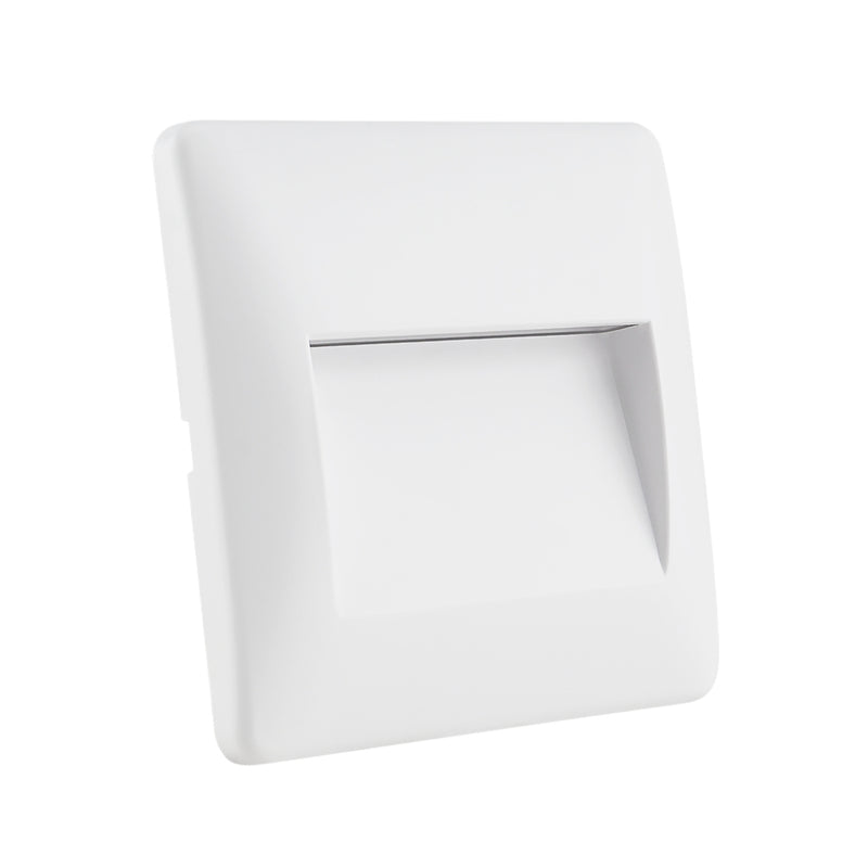 Eos Black Or White Square 2.5 Watt LED Step Wall Light - Lighting.co.za