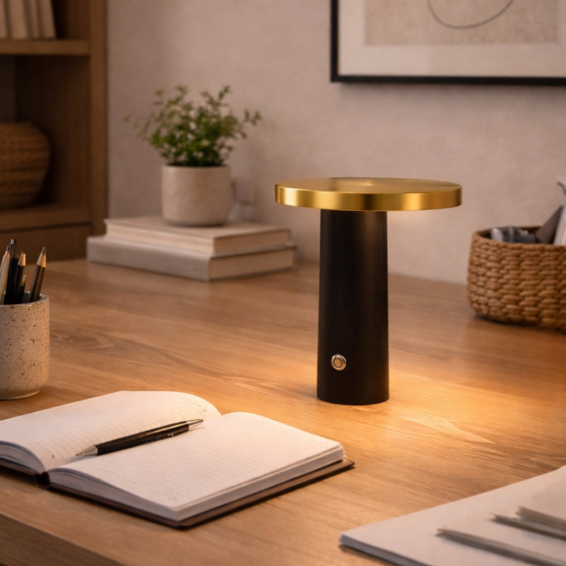 Pop Gold and Black Nordic LED Desk Lamp - Lighting.co.za