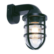 Cage Black and Clear PC Outdoor Wall Light - Lighting.co.za