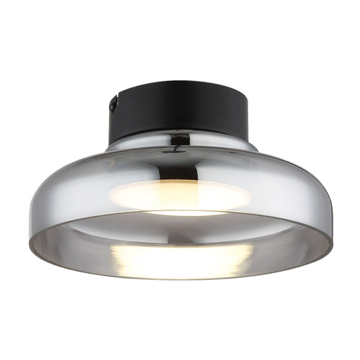 Arlo Smoke Glass and Black LED Ceiling Light - Lighting.co.za