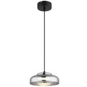 Arlo Smoke Glass and Black LED Pendant Light - Lighting.co.za