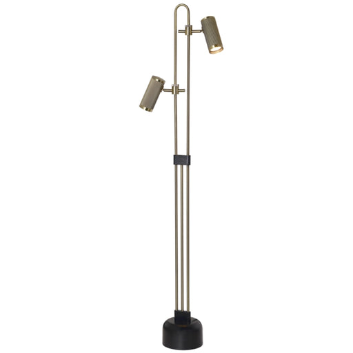 Arron 2 Light Black and Gold Floor Lamp - Lighting.co.za