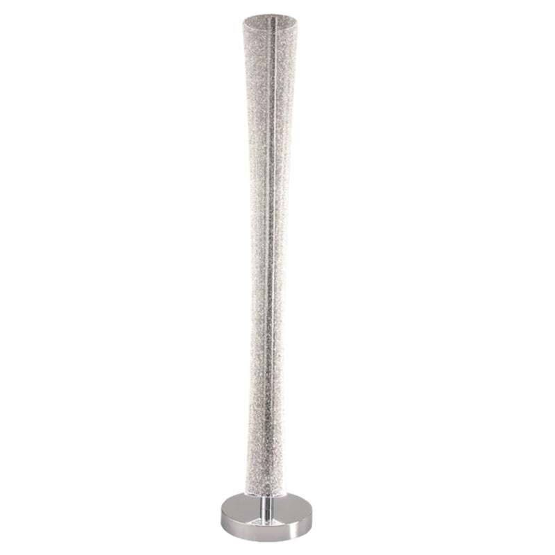 Neo Chrome and Clear CCT LED Wave Floor Lamp