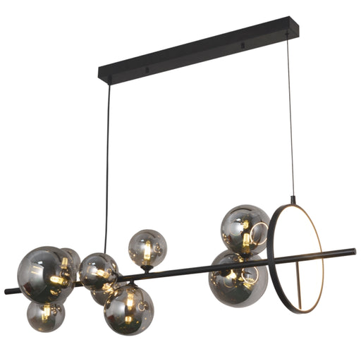 Harrison Black And Smoke Glass 10L and CCT LED Pendant Light - Lighting.co.za