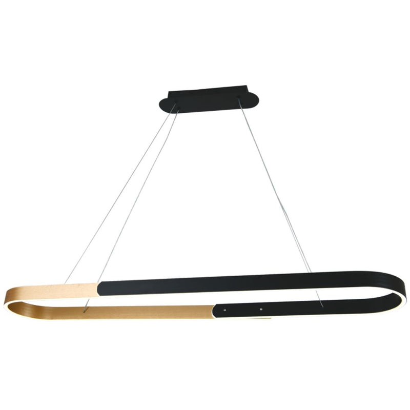 Savoy Black and Gold Rectangular CCT LED Pendant Light - Lighting.co.za