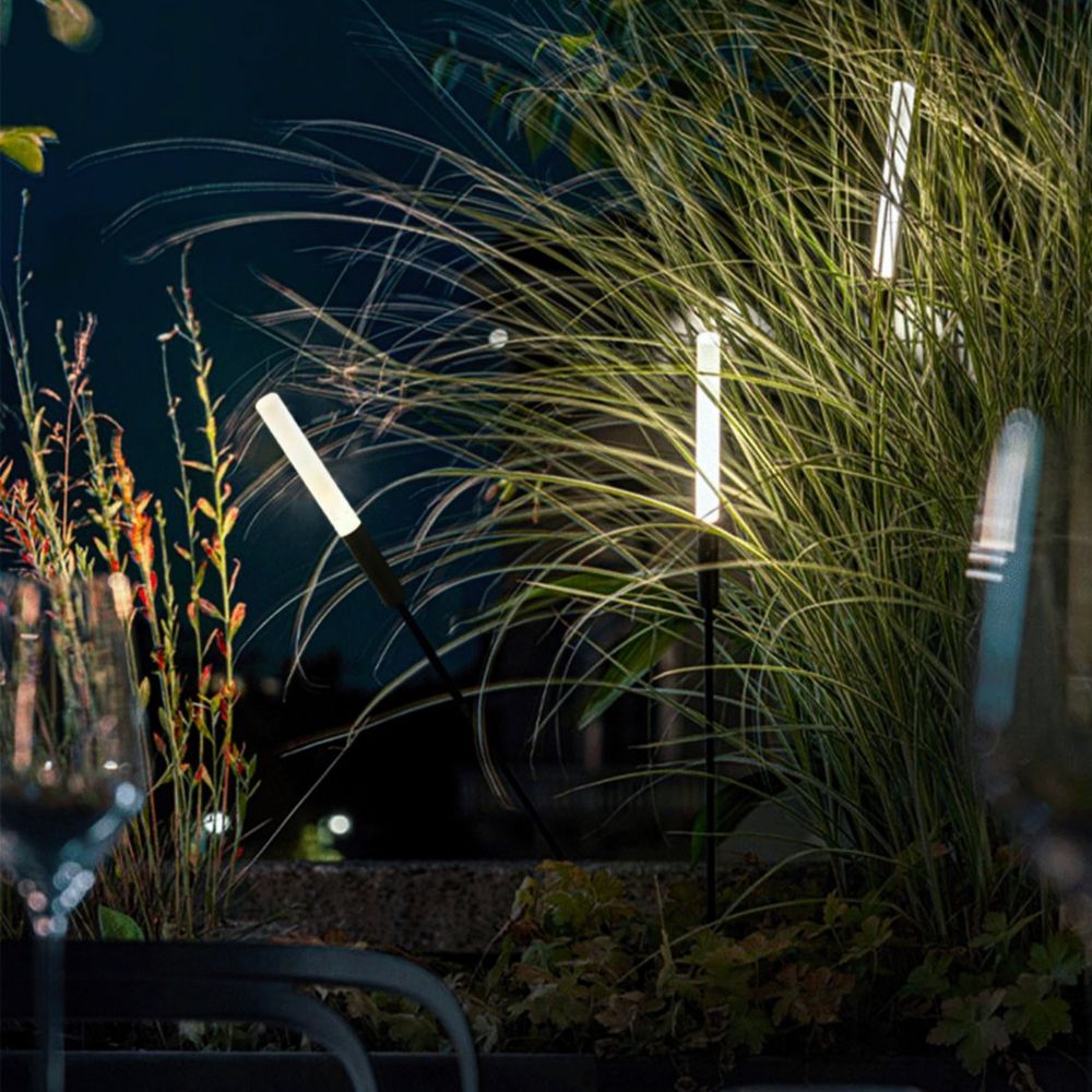 Garden lighting system with black LED lights