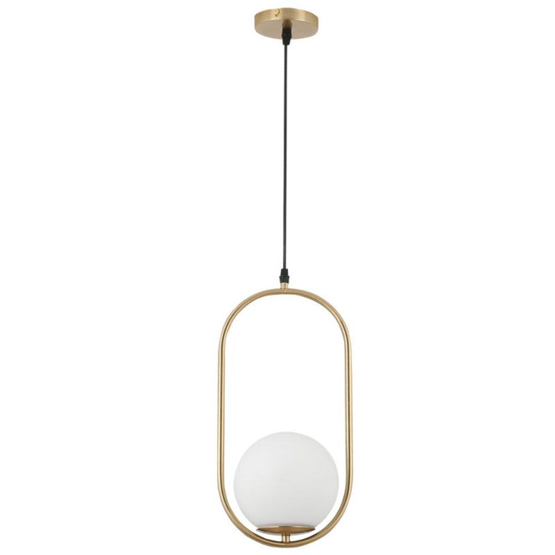 Ava Gold Single Glass Dome Pendant Light