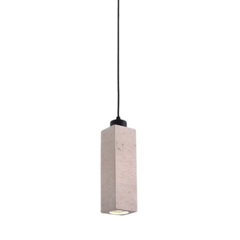 Eterna Square Travertino Pendant Light
