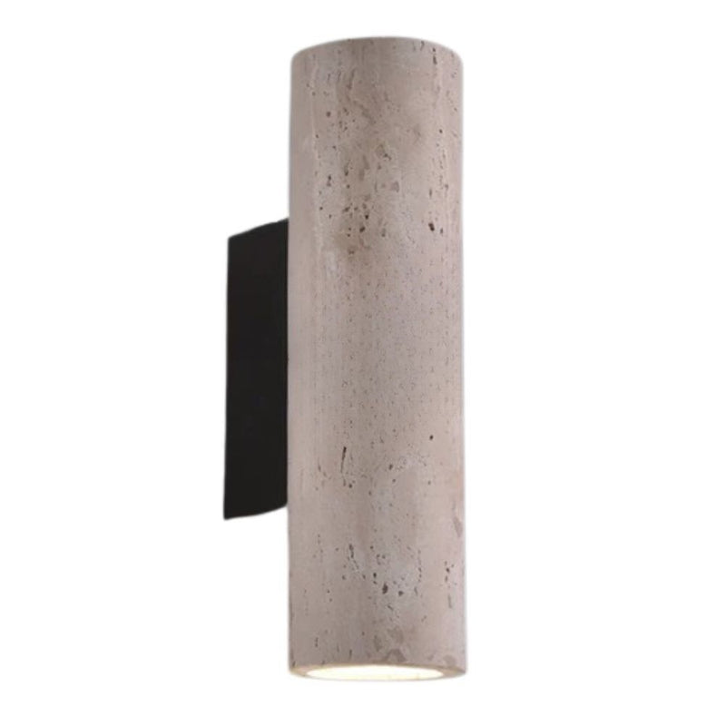 Eterna Round Up Down Travertino Marble Wall Light