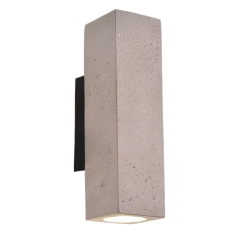 Eterna Square Up Down Travertino Marble Wall Light