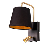 Morgan Black and Gold 2L Bedside Wall Light - Lighting.co.za