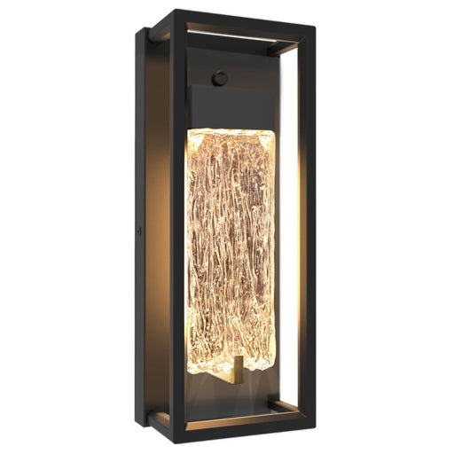 Ripple Black Framed LED Outdoor Lantern Wall Light - Lighting.co.za