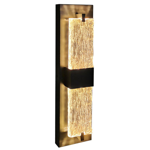 Ripple Double Black LED Outdoor Lantern Wall Light - Lighting.co.za