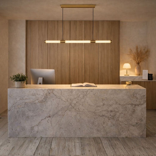 Wand Gold and Clear LED Slim Pendant Light - Lighting.co.za