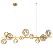 Bubble 10 Light Sphere And Stem Black or Gold Pendant Light - Lighting.co.za