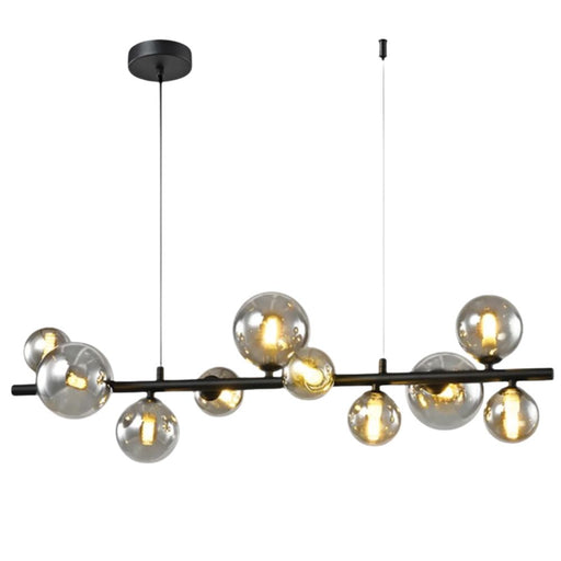 Bubble 10 Light Sphere And Stem Black or Gold Pendant Light - Lighting.co.za