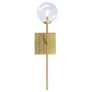 Kelsey Gold and Clear Glass Wall Light - Lighting.co.za