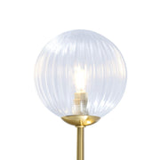 Marzio Gold and Ribbed Clear Glass Wall Light - Lighting.co.za