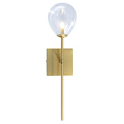 Solex Gold and Balloon Clear Glass Wall Light - Lighting.co.za