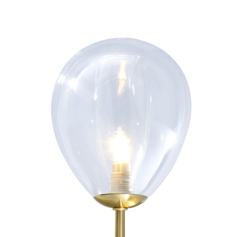 Solex Gold and Balloon Clear Glass Wall Light - Lighting.co.za