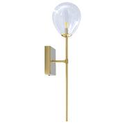 Solex Gold and Balloon Clear Glass Wall Light - Lighting.co.za