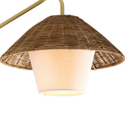 Kira Gold and Rattan Shade Wall Light - Lighting.co.za