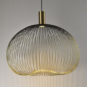 Meridian Black and Gold Wire Shade Pendant Light 3 Sizes - Lighting.co.za