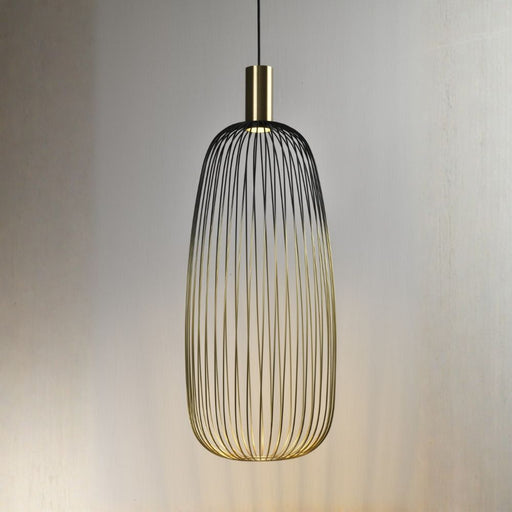 Linus Black and Gold Wire Shade Pendant Light 2 Sizes - Lighting.co.za