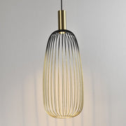 Linus Black and Gold Wire Shade Pendant Light 2 Sizes - Lighting.co.za
