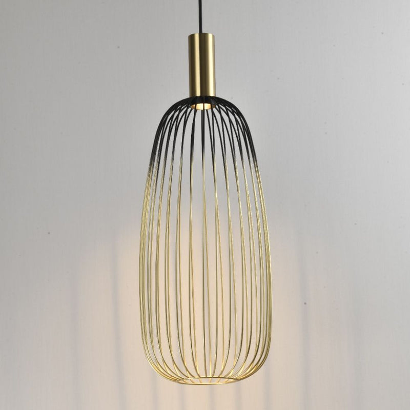 Linus Black and Gold Wire Shade Pendant Light 2 Sizes - Lighting.co.za