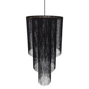 Mangalore Tripple Tiered Black Fringe Pendant Light - Lighting.co.za