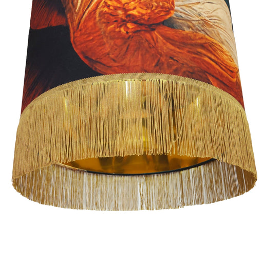 Feather Vermeer Shade and Fringe Pendant Light - Lighting.co.za