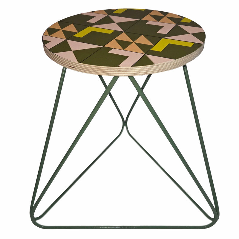 Retro Green Stool - Lighting.co.za