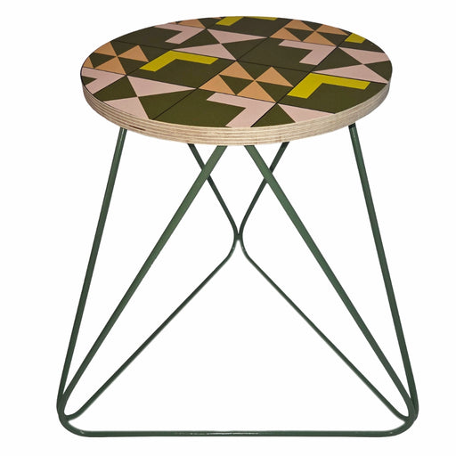 Retro Green Stool - Lighting.co.za