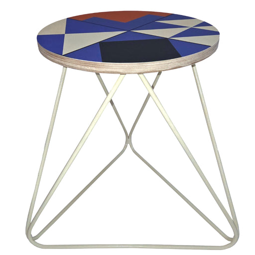 Retro Blue Stool - Lighting.co.za