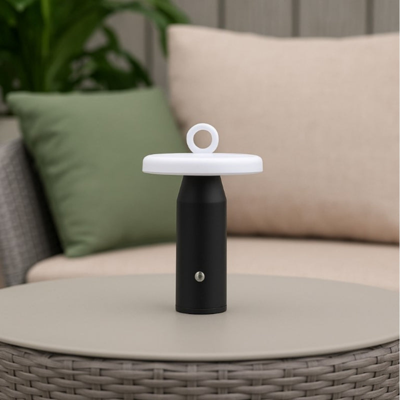 Ella Black | Cream | Orange Rechargeable Table Lamp - Lighting.co.za