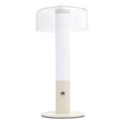 Acris Black | Cream | Orange Rechargeable Table Lamp - Lighting.co.za