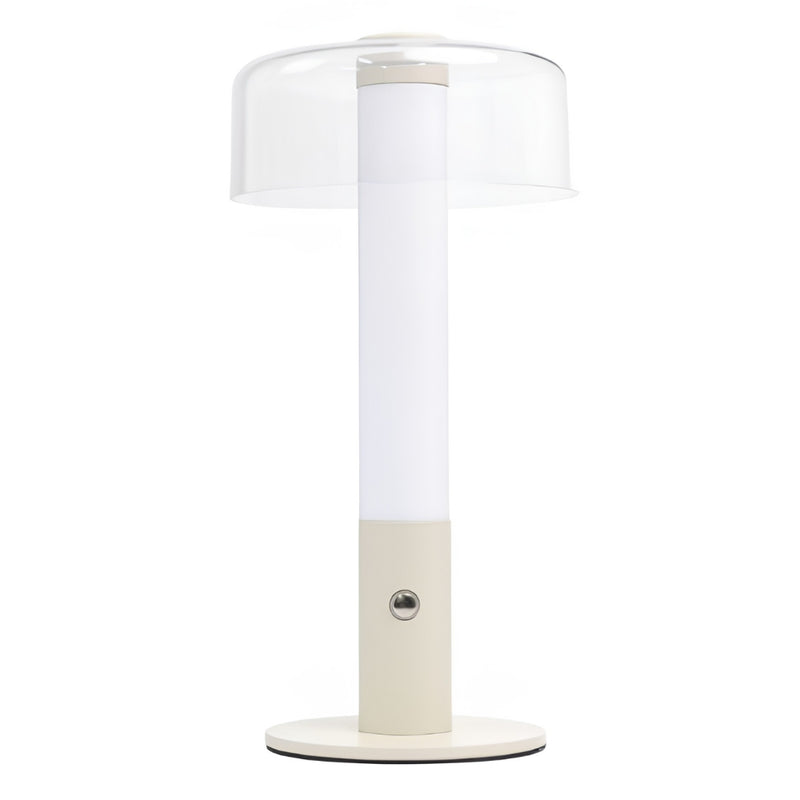 Acris Black | Cream | Orange Rechargeable Table Lamp - Lighting.co.za