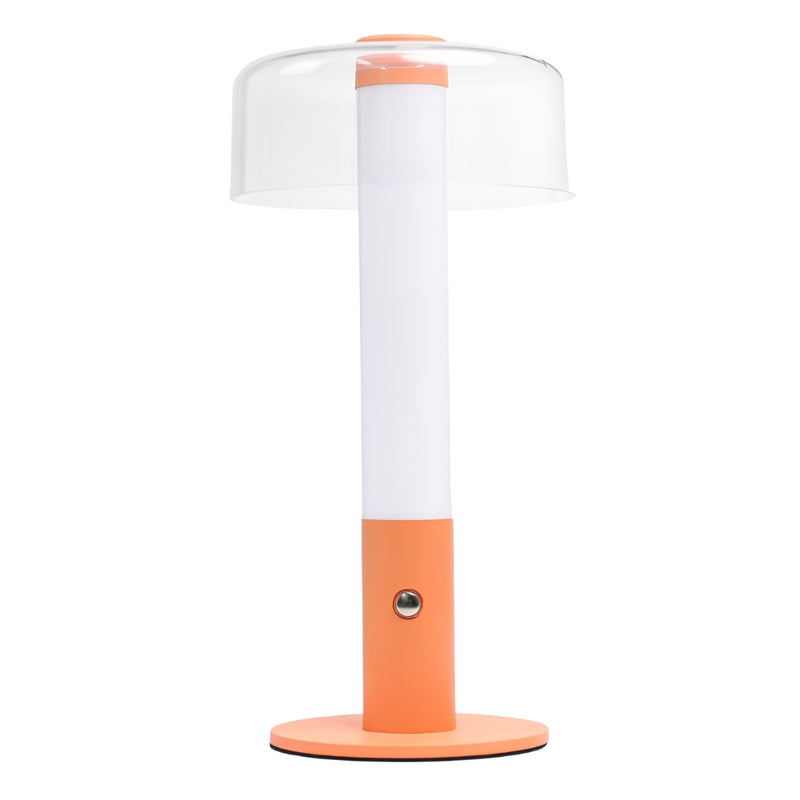 Acris Black | Cream | Orange Rechargeable Table Lamp - Lighting.co.za