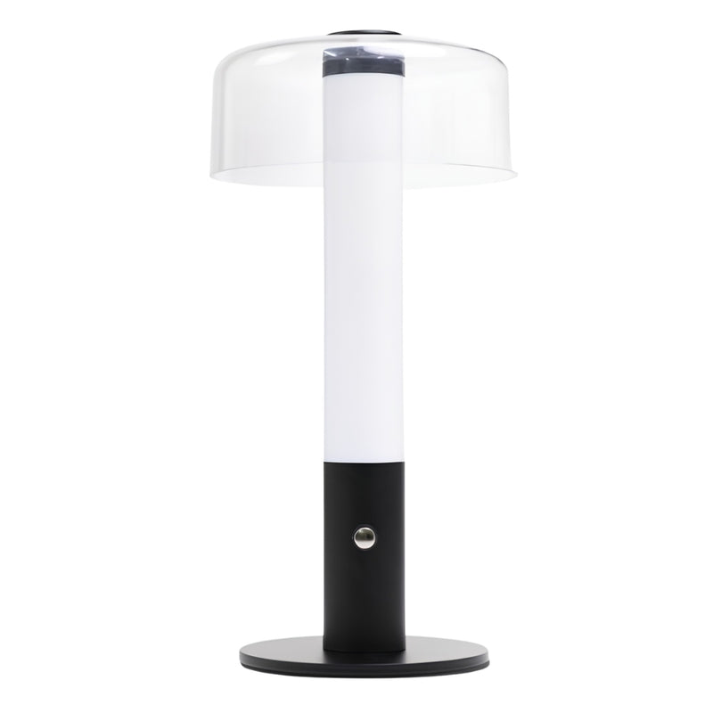 Acris Black | Cream | Orange Rechargeable Table Lamp - Lighting.co.za