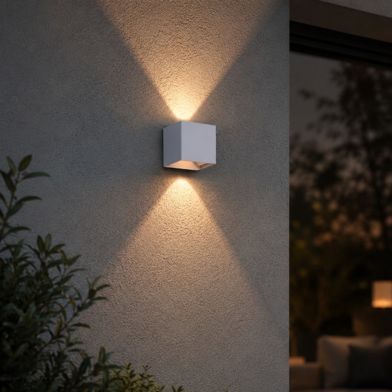 Split CCT LED Square Up Down Adjustable Beam Wall Light