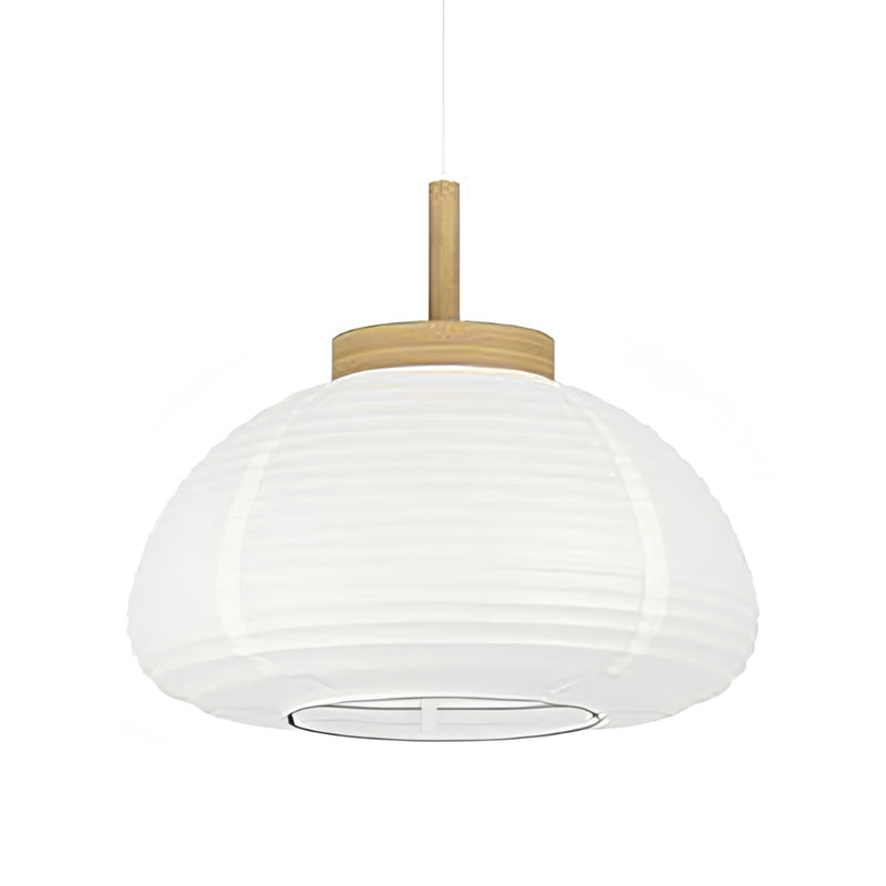 Summerhill Paper White and Wood Pendant Light