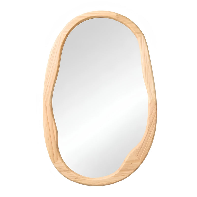 Agatha Irregular Oval Wood Mirror